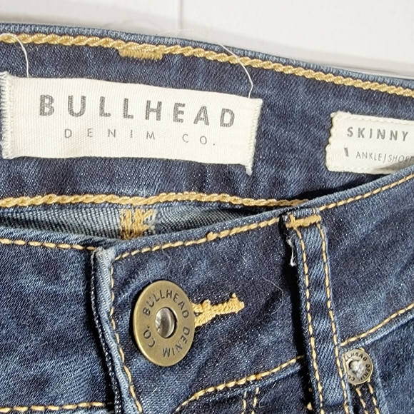 Bullhead Skinny Ankle Dark Blue Stretch Jeans Size 1 - Picture 6 of 7